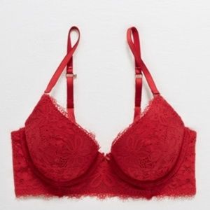 AERIE LACE POWER PLUNGE PUSH UP BRA 34B NWT
